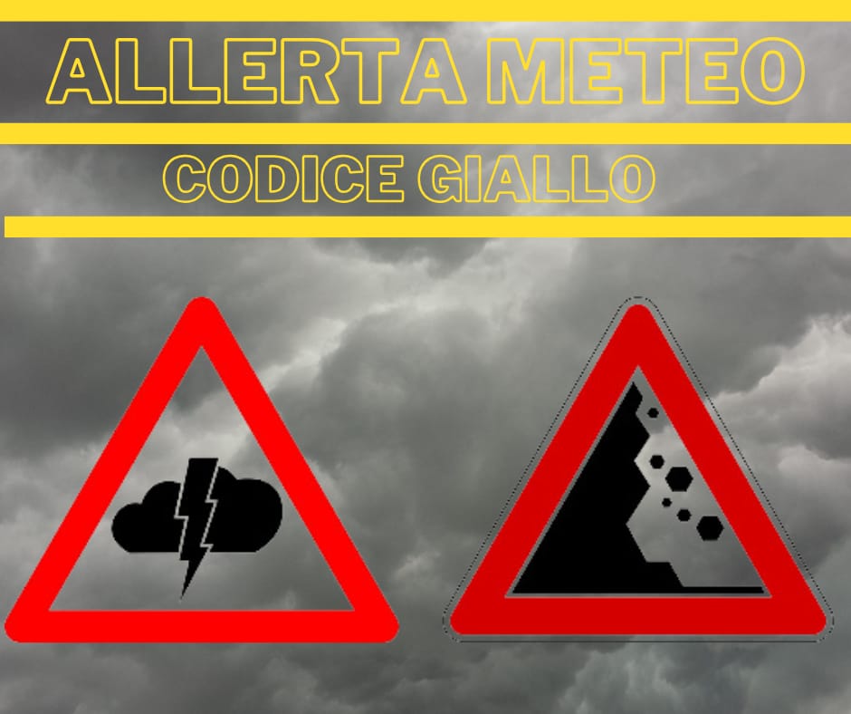 Allerta meteo codice GIALLO per il giorno 14 marzo 2025